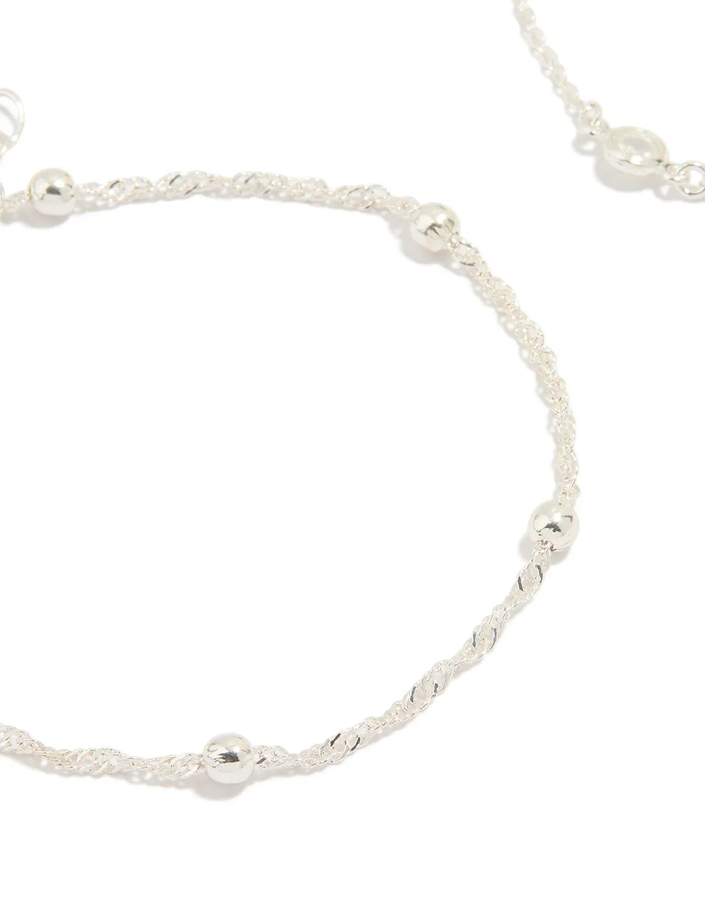 Silver Diamante & Ball Chain Watch 2-Pack Bracelet sold by lovisa product image thumbnail 2