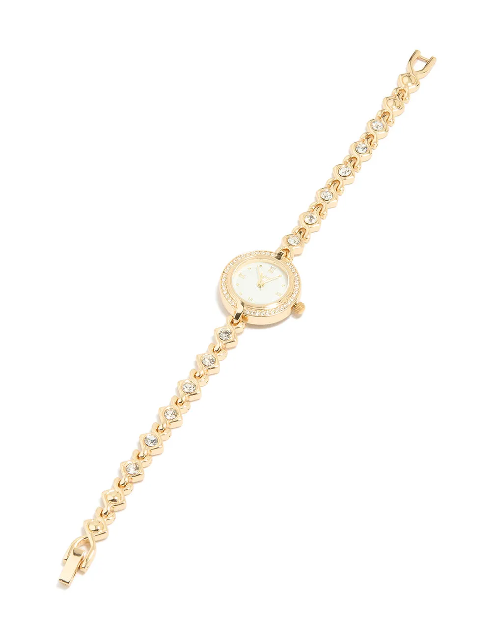 Gold Diamante Dainty Round Watch sold by lovisa product image thumbnail 2