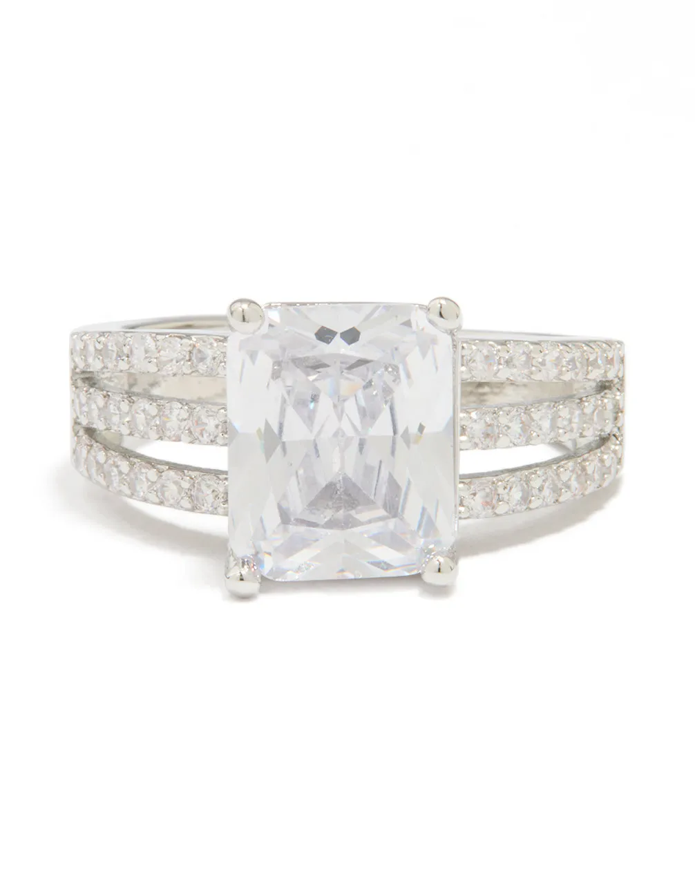 Silver Cubic Zirconia Square Band Ring sold by lovisa product image thumbnail 3