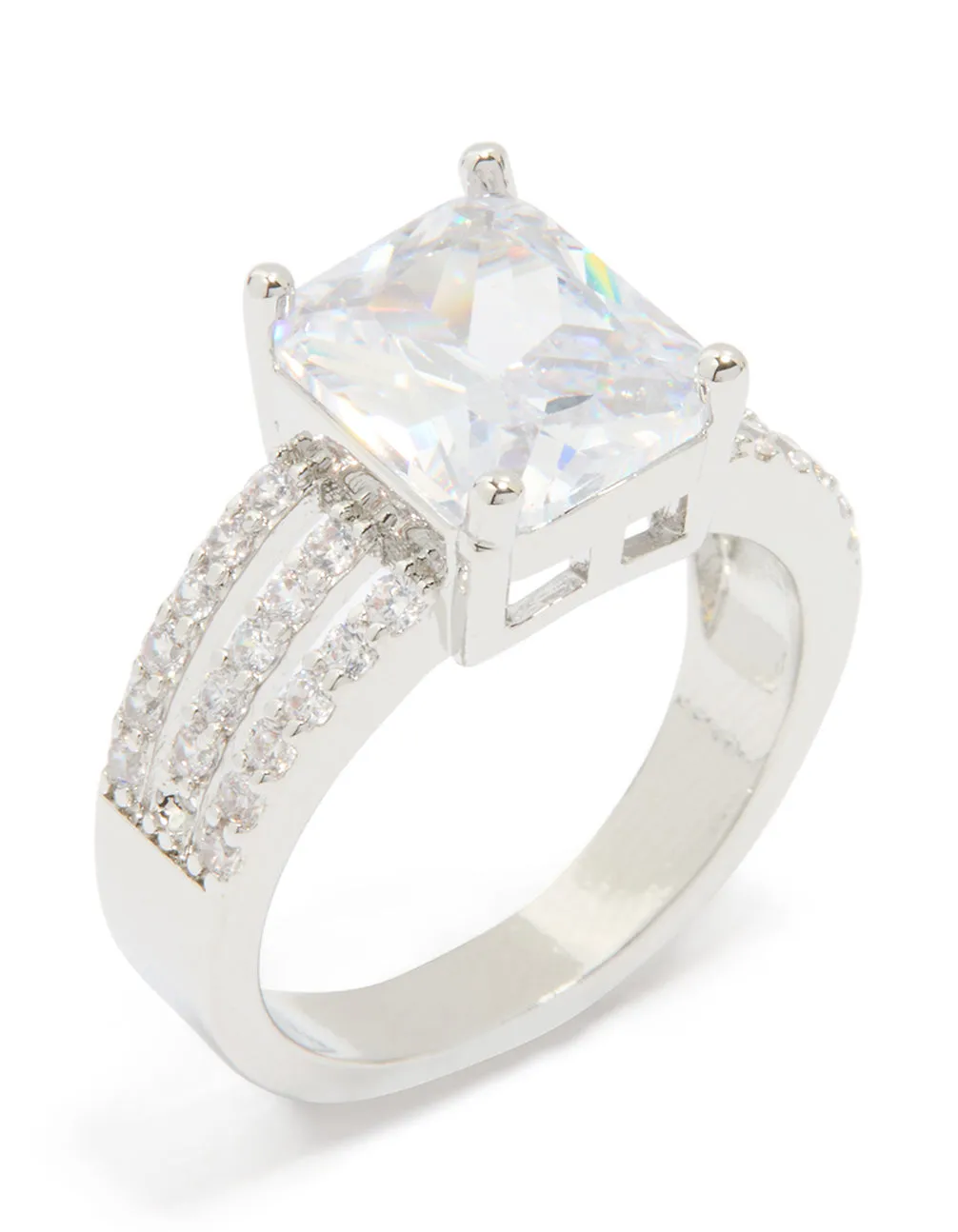 Silver Cubic Zirconia Square Band Ring sold by lovisa product image thumbnail 2