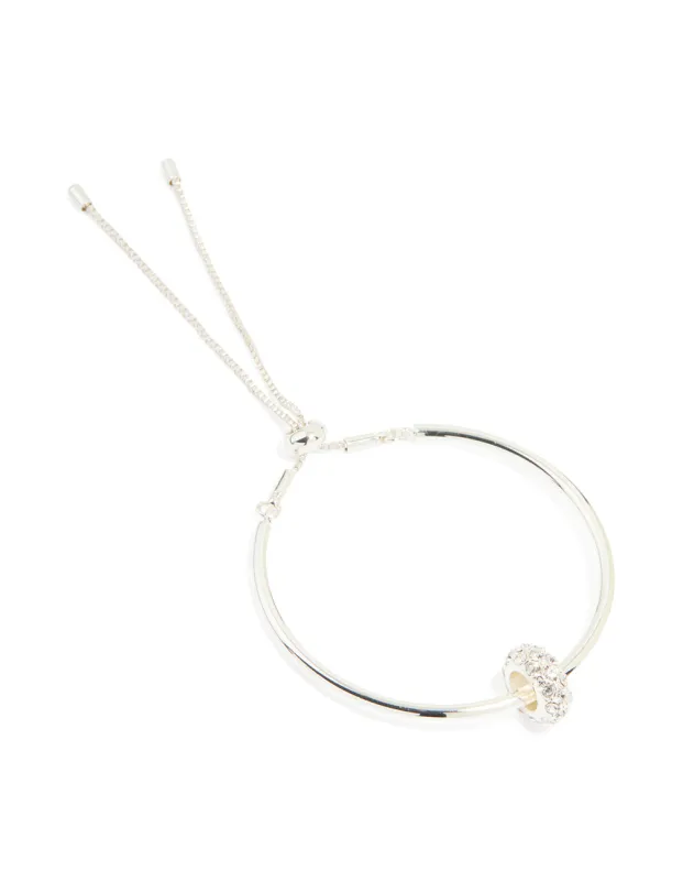 Silver Diamante Rondell Toggle Bracelet sold by lovisa
