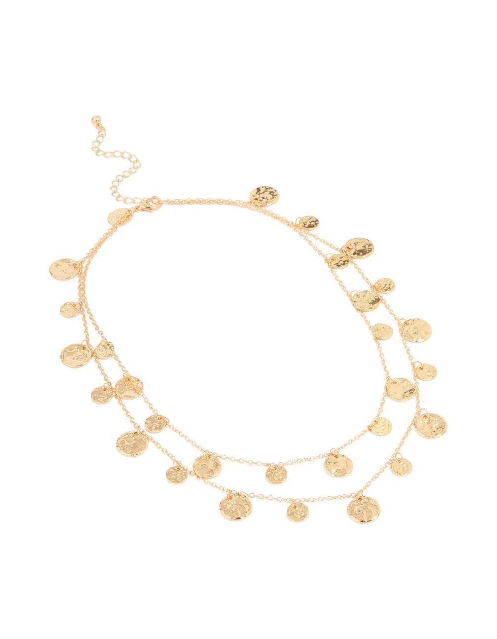 Gold Mini Organic Disc Layered Necklace sold by lovisa product image thumbnail 2