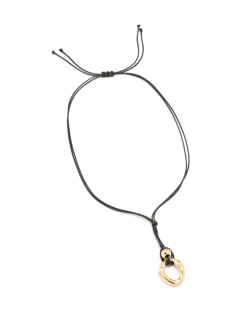 Gold Organic Pendant Black Cord Necklace sold by lovisa product image thumbnail 2