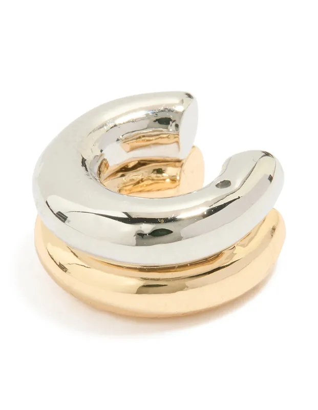 Mixed Metal Layered Ear Cuff sold by lovisa