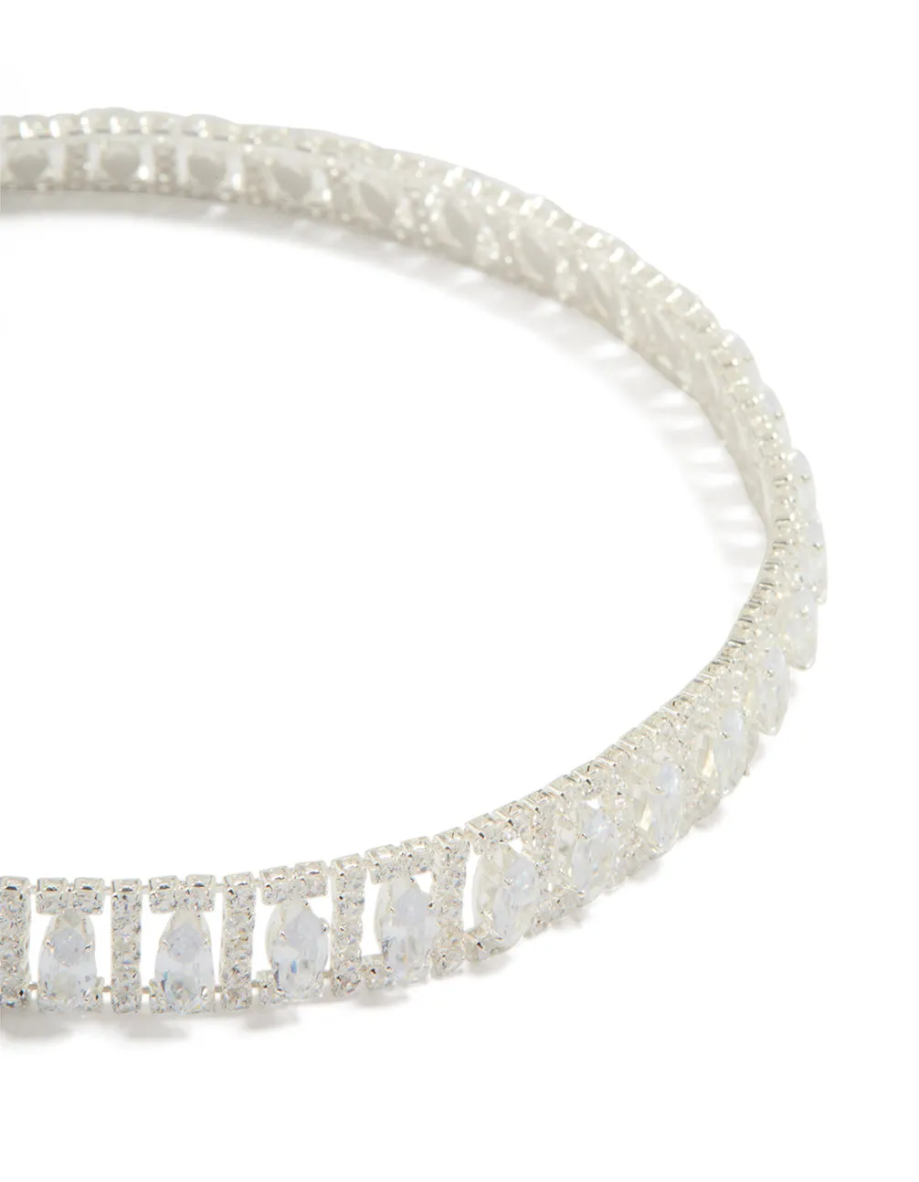 Silver Cubic Zirconia Choker Necklace sold by lovisa product image thumbnail 2