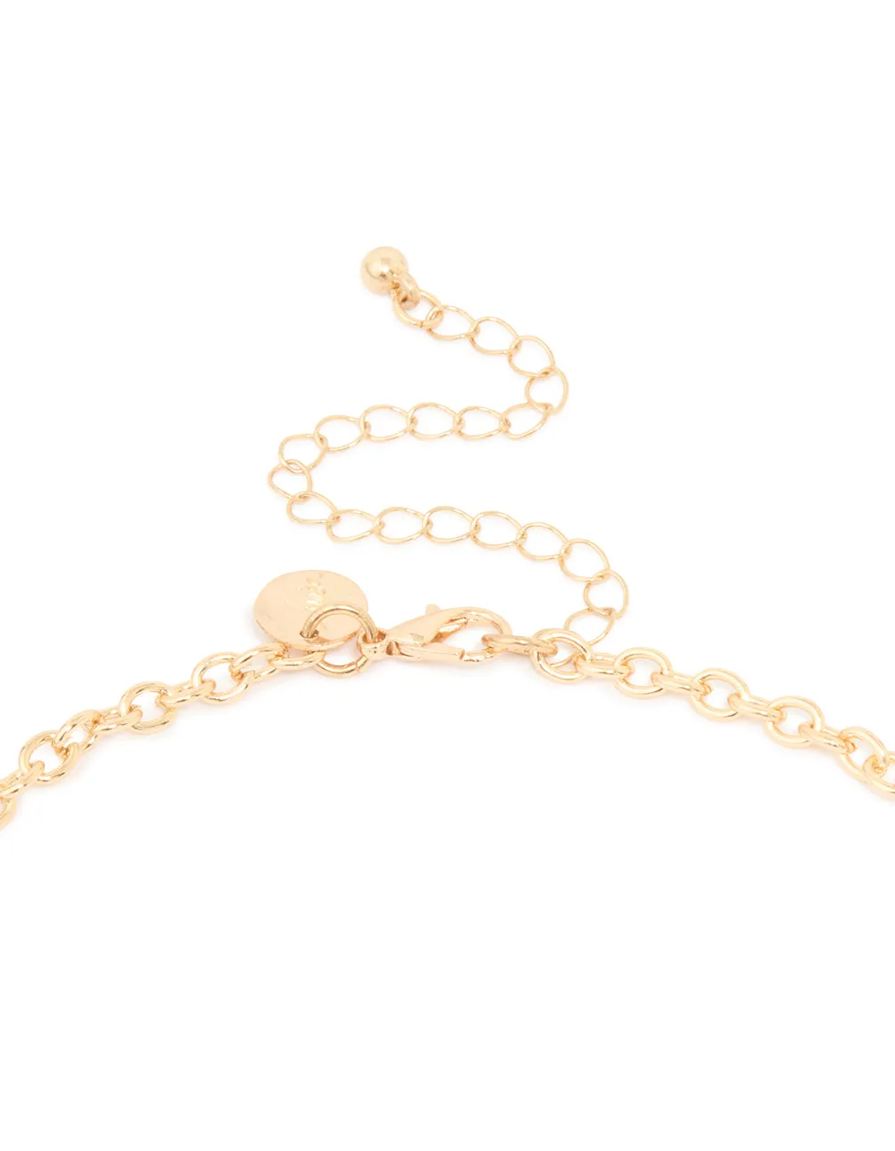 Gold Pearl Molten Link Disc Necklace sold by lovisa product image thumbnail 3