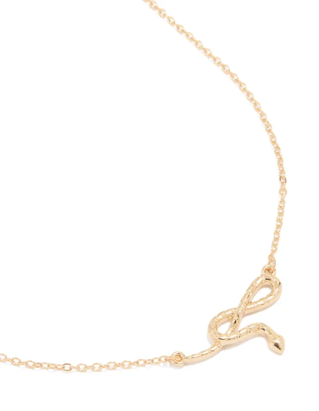 Gold Infinity Snake Necklace sold by lovisa