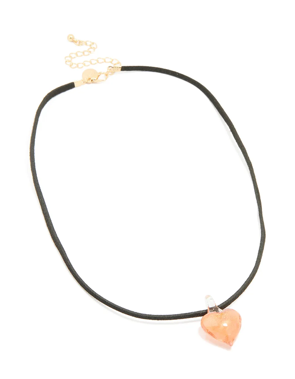 Gold Orange Glass Mini Heart Necklace sold by lovisa product image thumbnail 2