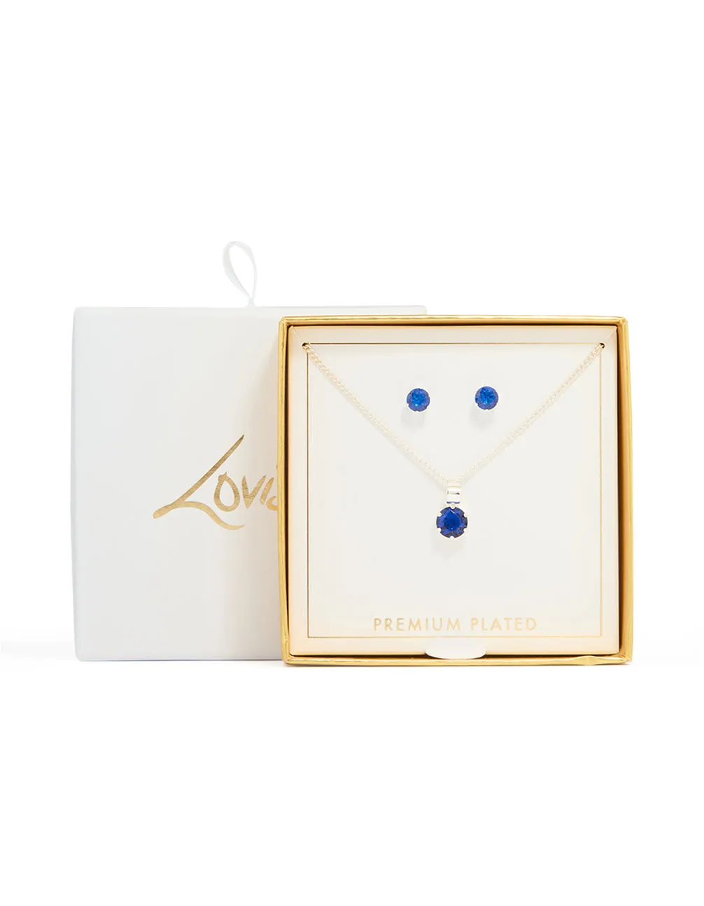 Silver Plated Blue Cubic Zirconia Necklace & Earrings Set sold by lovisa product image thumbnail 3