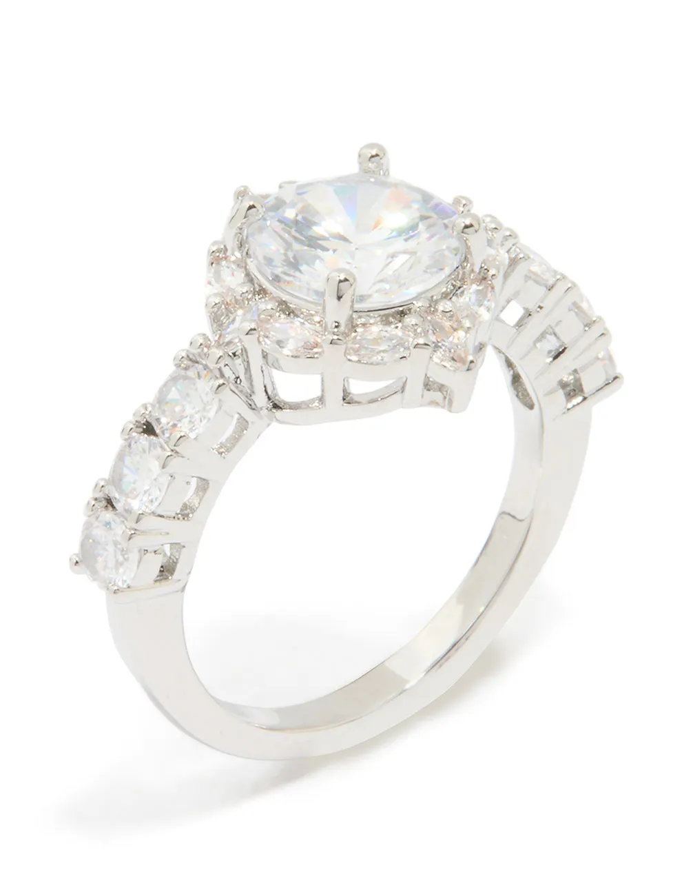 Silver Cubic Zirconia Circle Thin Ring sold by lovisa product image thumbnail 2