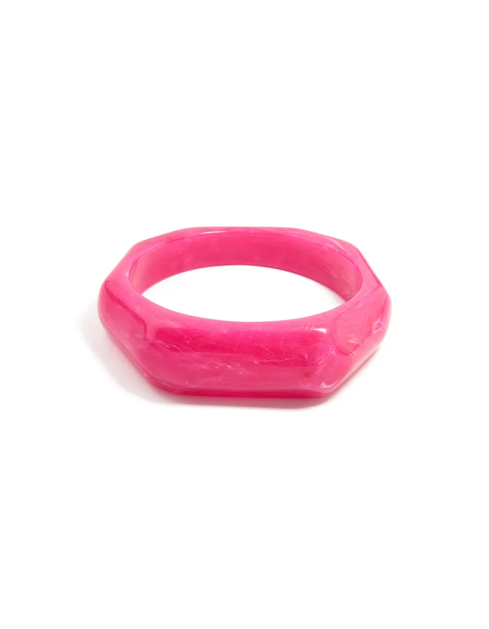 Pink Acrylic Geometric Bangle sold by lovisa