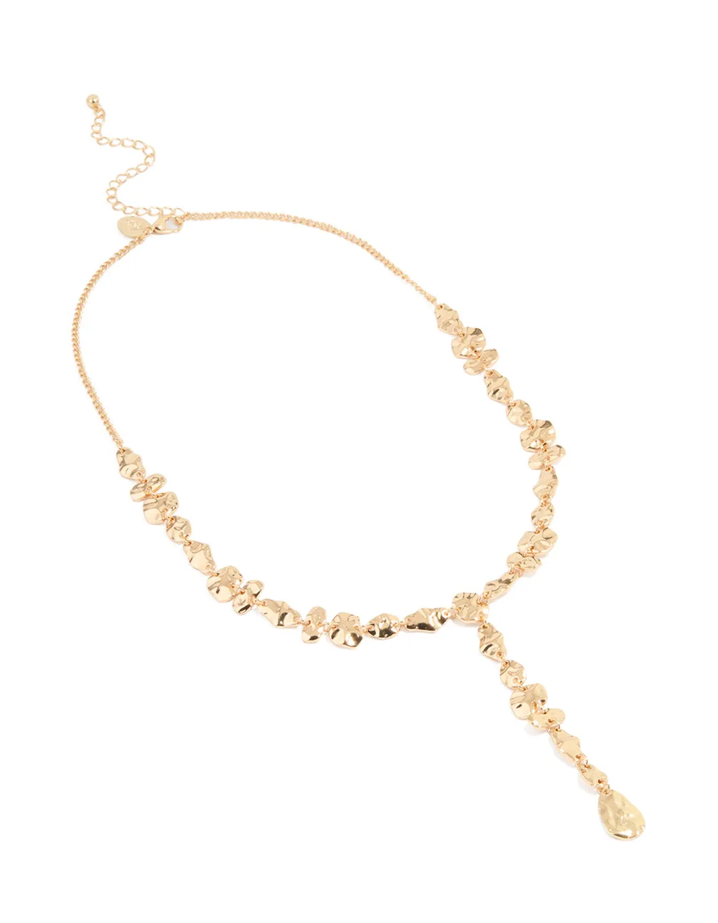 Gold Flat Organic Shape Lariat Necklace sold by lovisa product image thumbnail 2