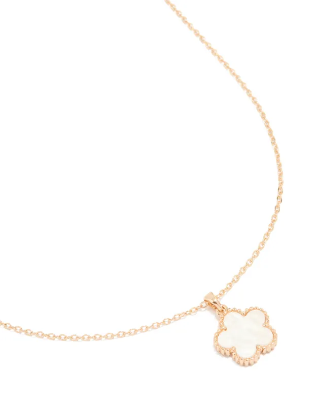 Gold Flower Pendant Necklace sold by lovisa