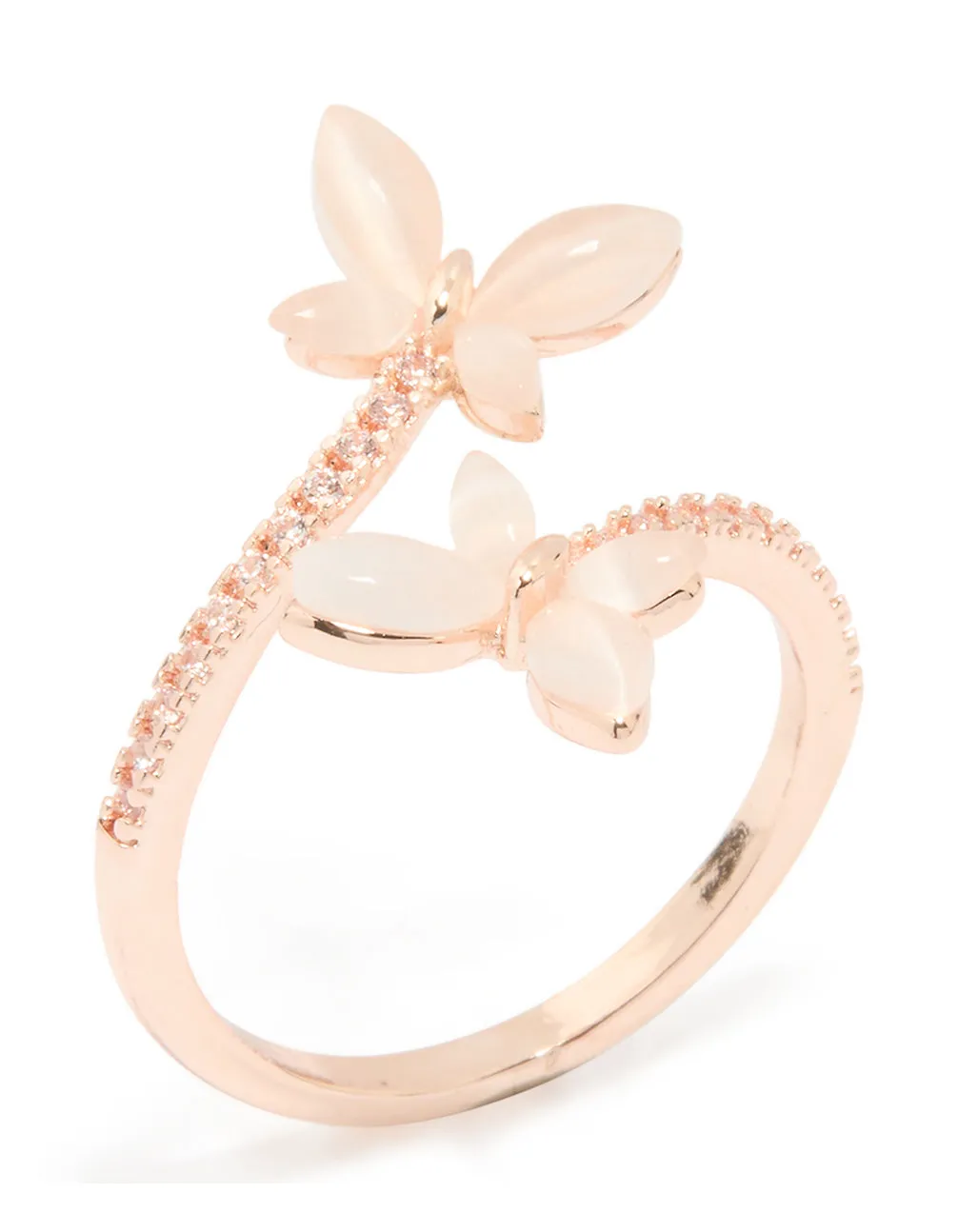 Rose Gold Cubic Zirconia Open Butterfly Ring sold by lovisa product image thumbnail 2