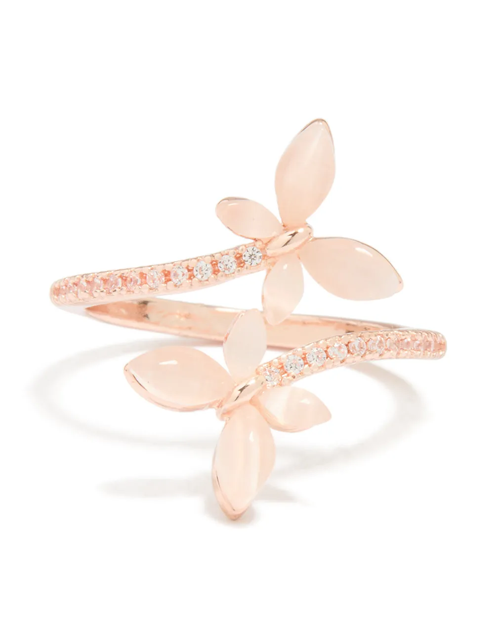Rose Gold Cubic Zirconia Open Butterfly Ring sold by lovisa product image thumbnail 3