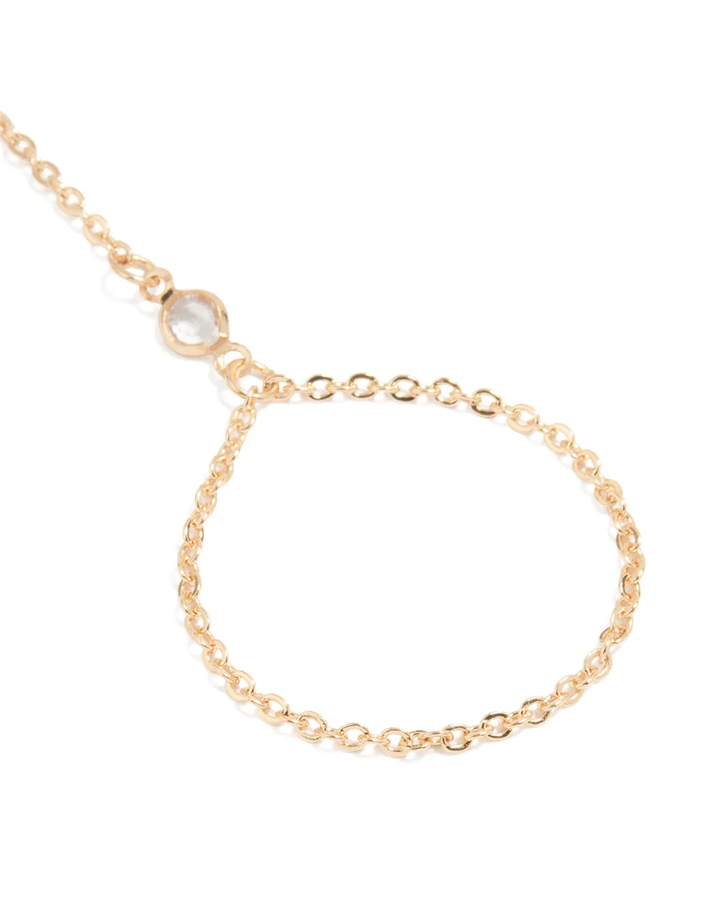 Gold Diamante Triangular Hand Chain sold by lovisa product image thumbnail 2