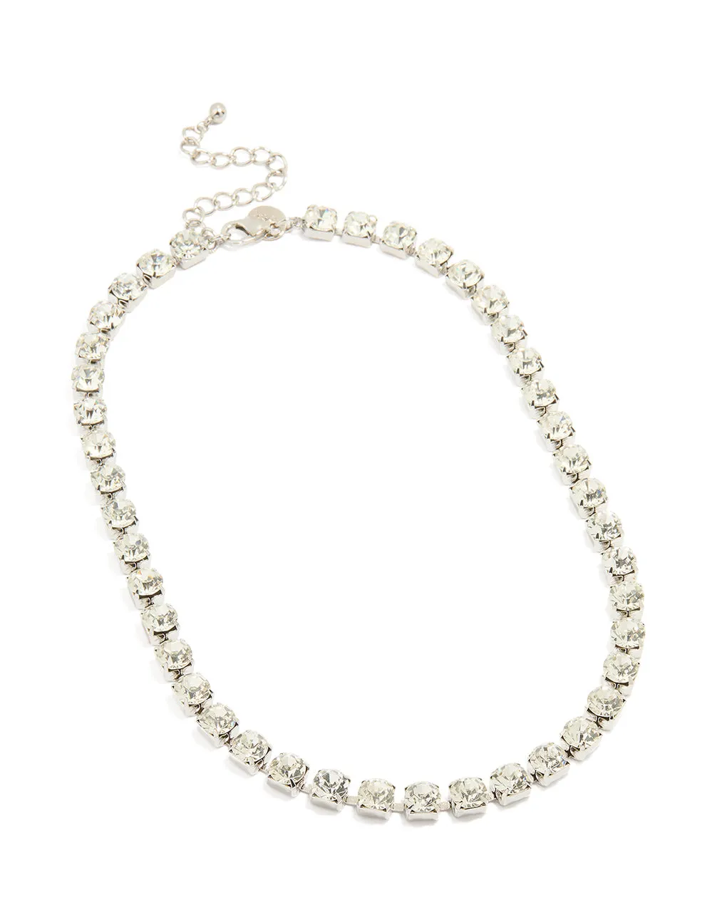 Silver Diamante Thick Chain Necklace sold by lovisa product image thumbnail 2