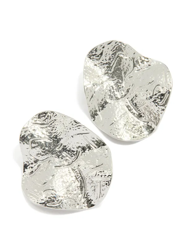 Silver Organic Stud Earrings sold by lovisa