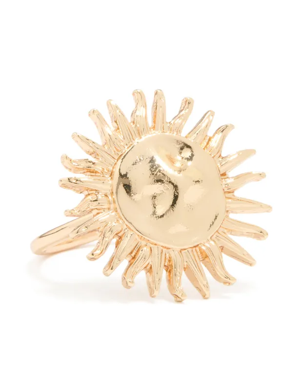 Gold Modern Sun Ring sold by lovisa