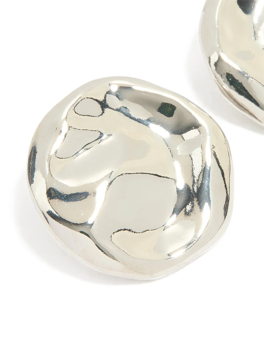 Silver Organic Circle Stud Earrings sold by lovisa product image thumbnail 2