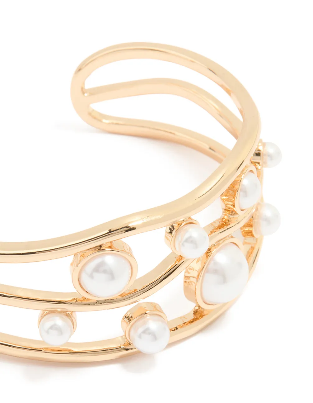 Gold Pearl Wave Wrist Cuff sold by lovisa product image thumbnail 2