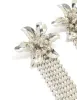 Silver Diamante Flower Drop Fringe Earrings sold by lovisa