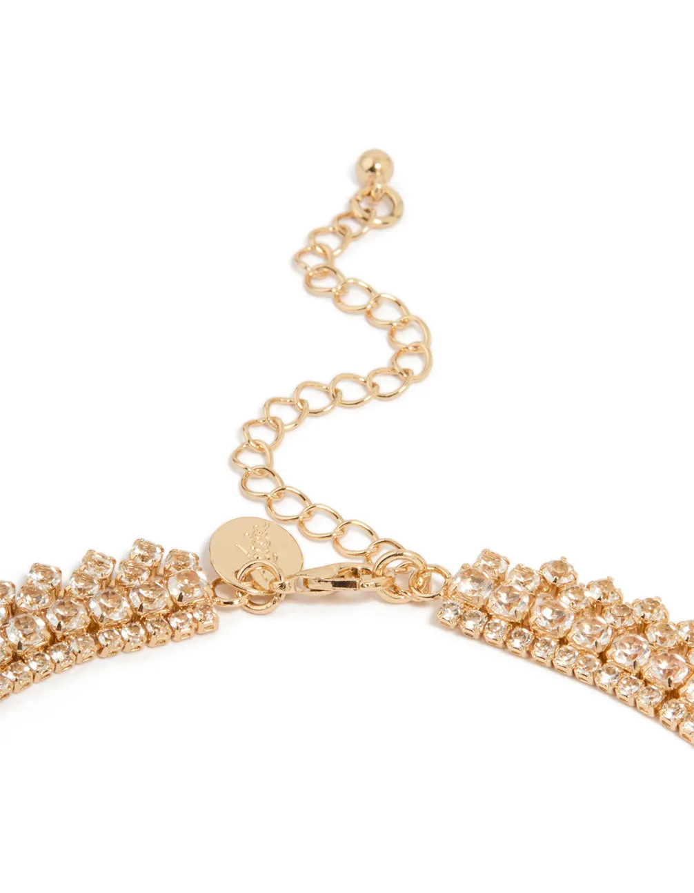 Gold Cubic Zirconia Short Tennis Necklace sold by lovisa product image thumbnail 3