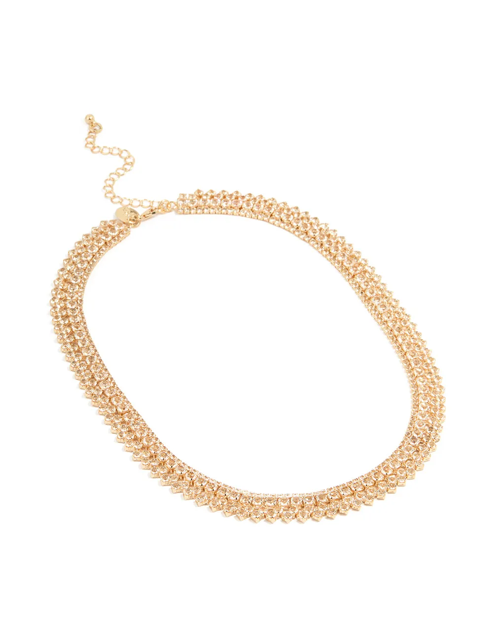 Gold Cubic Zirconia Short Tennis Necklace sold by lovisa product image thumbnail 2