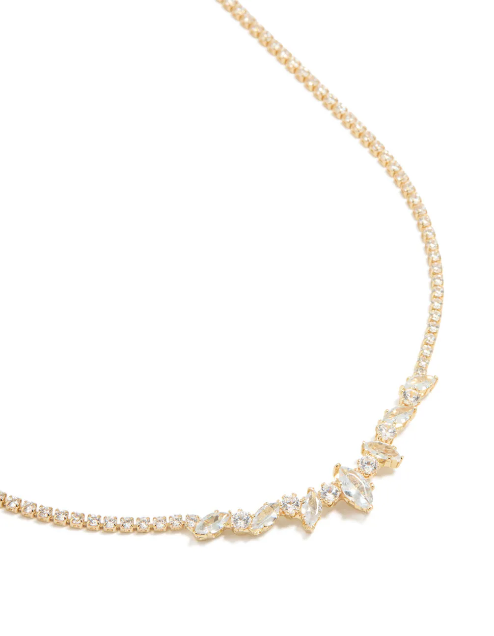 Silver Cubic Zirconia Pear Shaped Pendants Necklace sold by lovisa