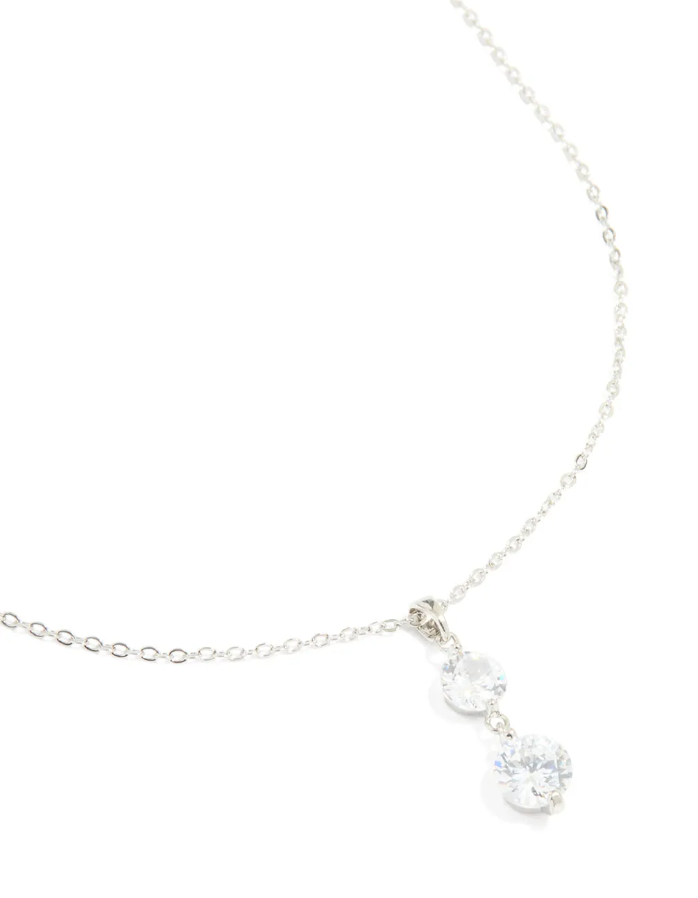 Silver Cubic Zirconia Pendant Necklace sold by lovisa