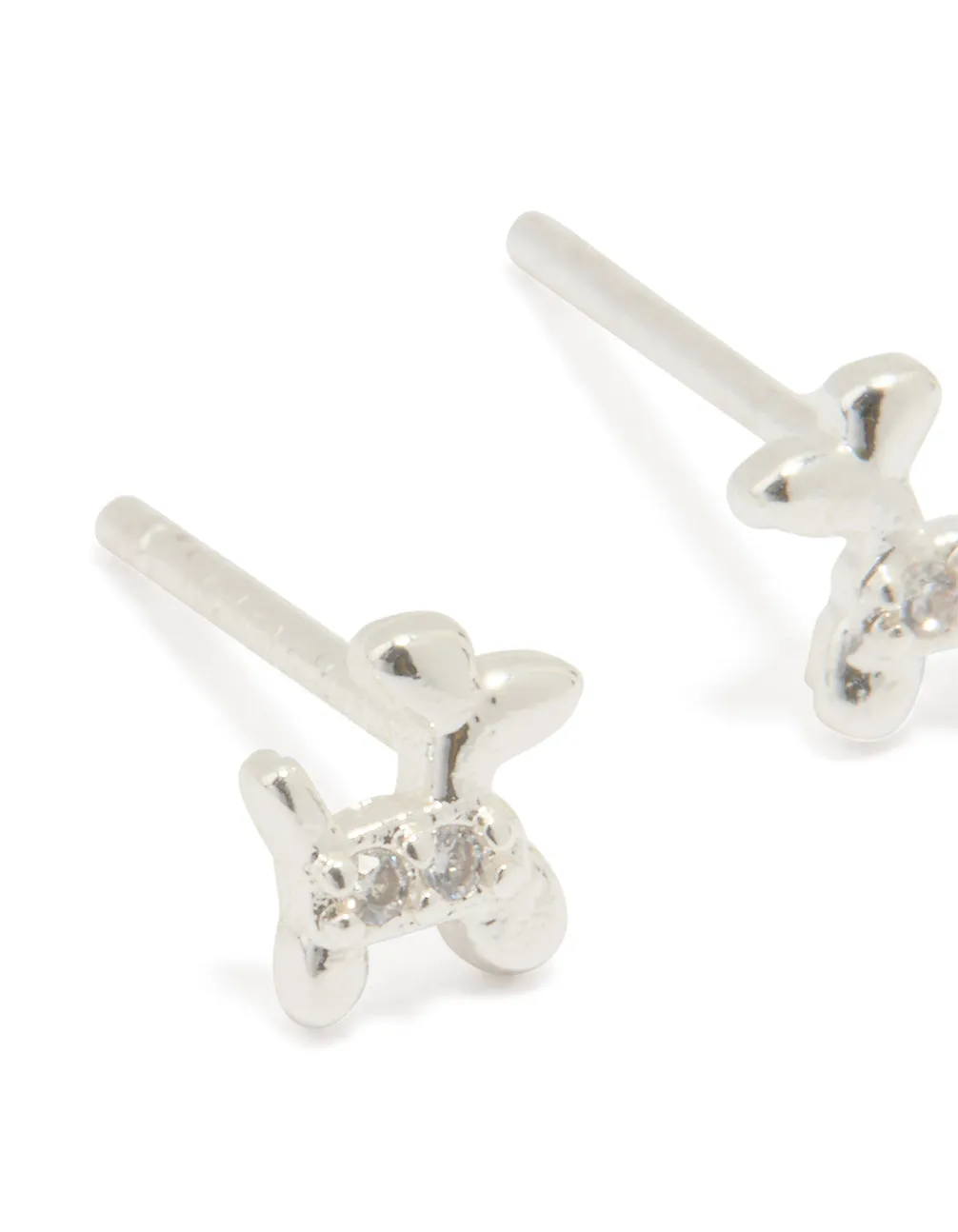Sterling Silver Cubic Zirconia Balloon Dog Stud Earrings sold by lovisa product image thumbnail 2