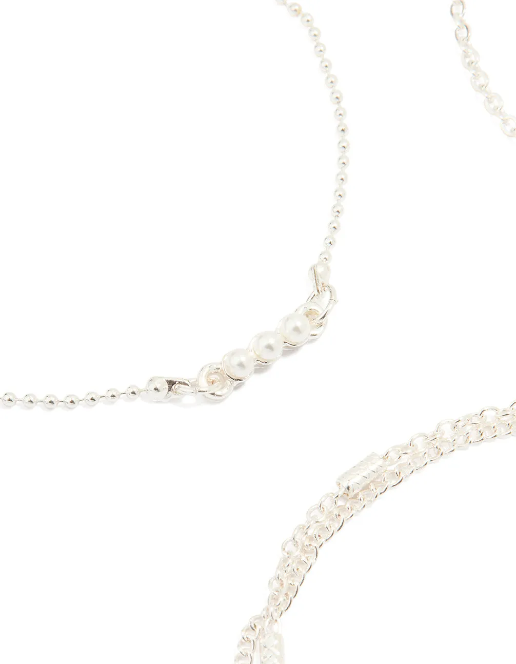 Silver Pearl & Diamante Bracelets 3-Pack sold by lovisa product image thumbnail 2
