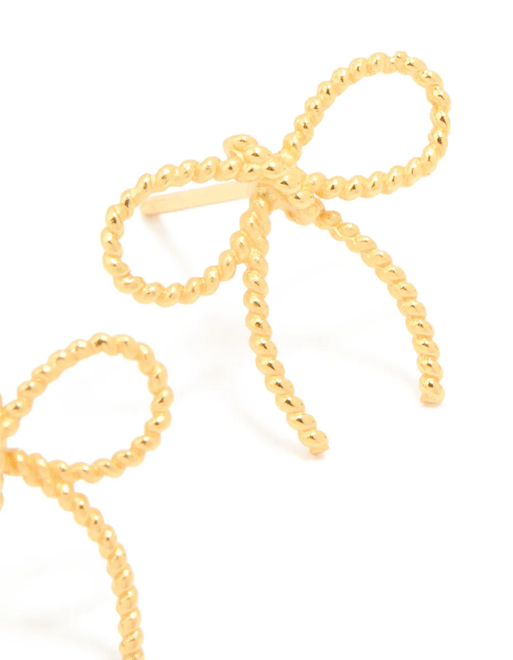 Gold Plated Sterling Silver Large Bow Earrings sold by lovisa product image thumbnail 3