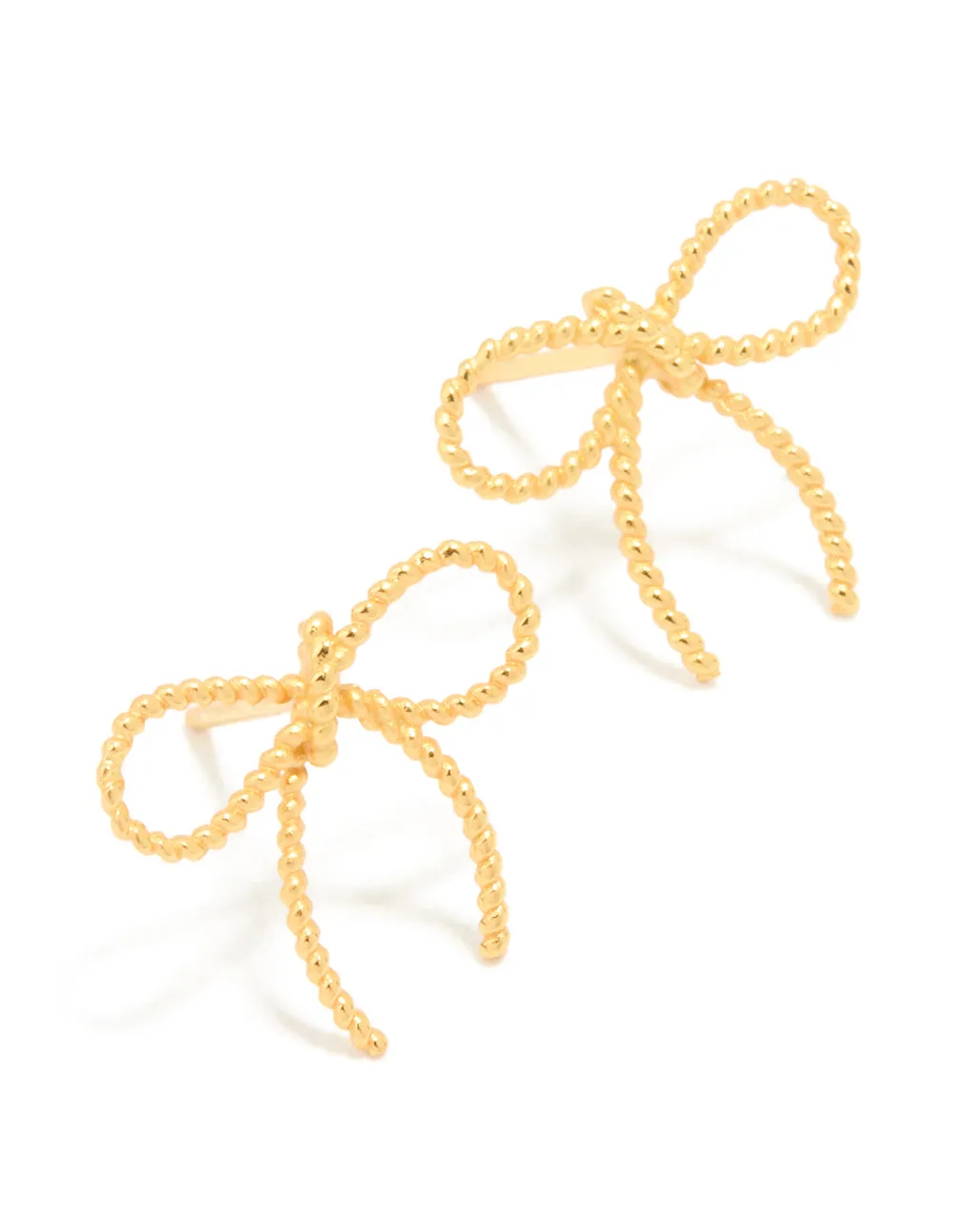 Gold Plated Sterling Silver Large Bow Earrings sold by lovisa