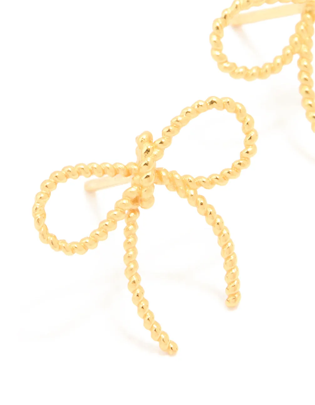 Gold Plated Sterling Silver Large Bow Earrings sold by lovisa product image thumbnail 2