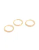 Gold Plated Cubic Zirconia Band Rings 3-Pack sold by lovisa