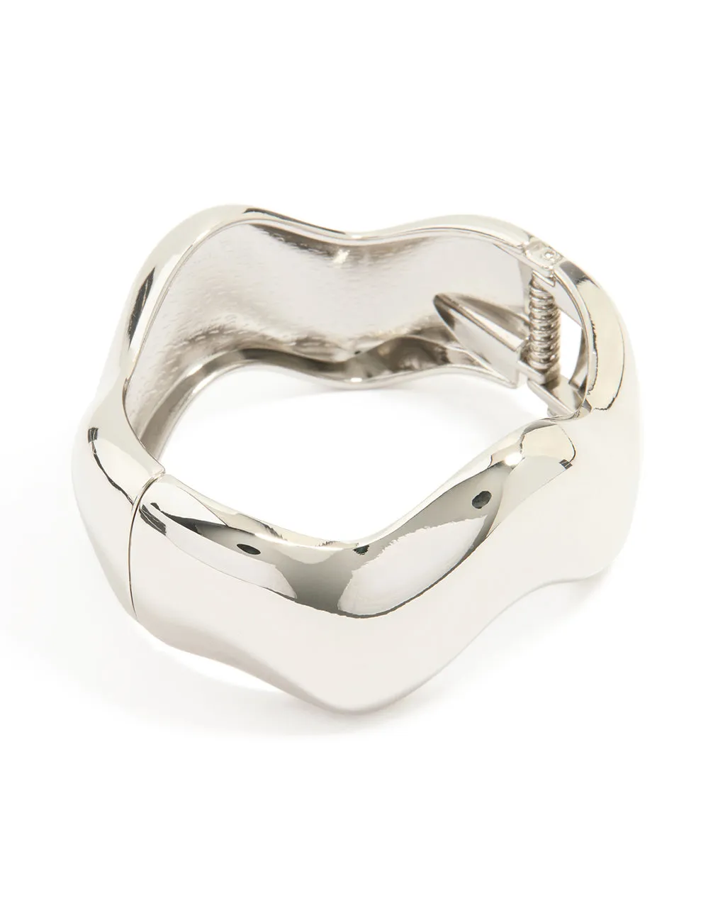 Silver Organic Thick Wave Bangle sold by lovisa