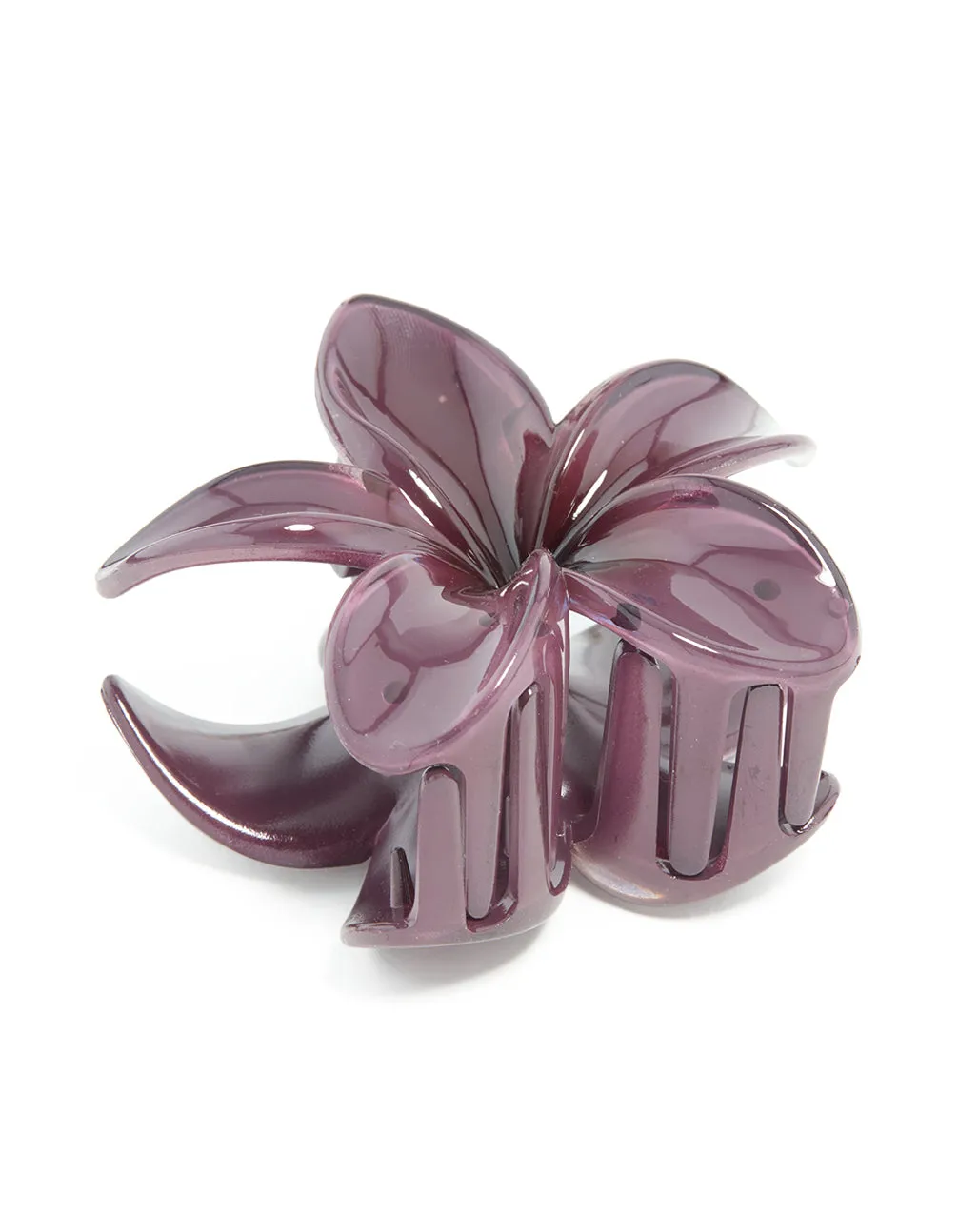 Plum Frangipani Hair Claw Clip sold by lovisa