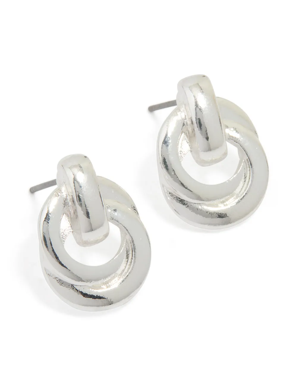 Silver Doorknocker Stud Earrings sold by lovisa