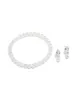 Silver Cubic Zirconia Tennis Bracelet & Teardrop Earrings Set sold by lovisa