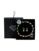 Gold Plated Green Cubic Zirconia Tennis Bracelet & Earrings Set sold by lovisa