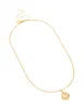 Waterproof Gold Plated Stainless Steel Cancer Circle Necklace sold by lovisa