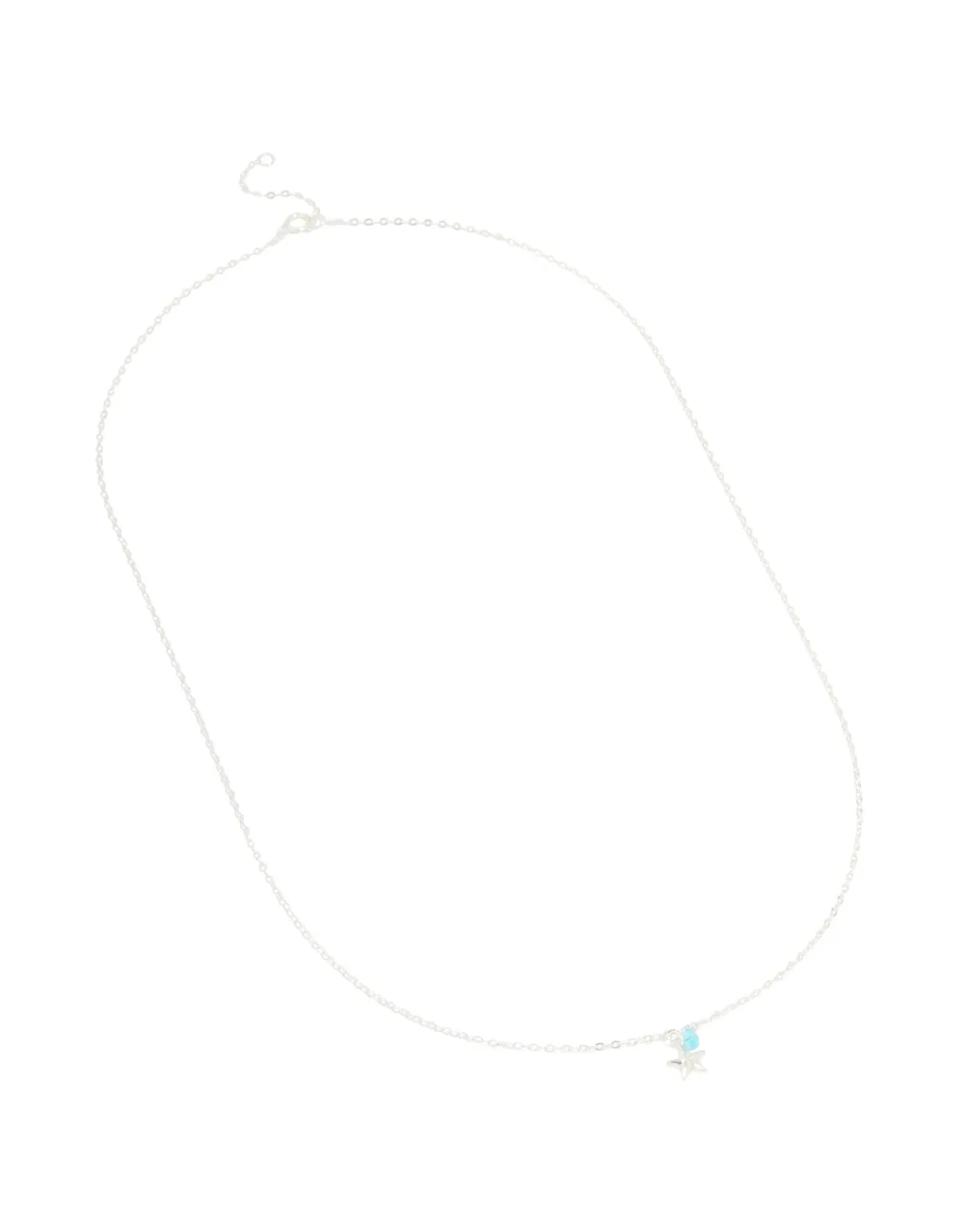 Sterling Silver Blue Cubic Zirconia & Starfish Pendant Necklace sold by lovisa product image thumbnail 2