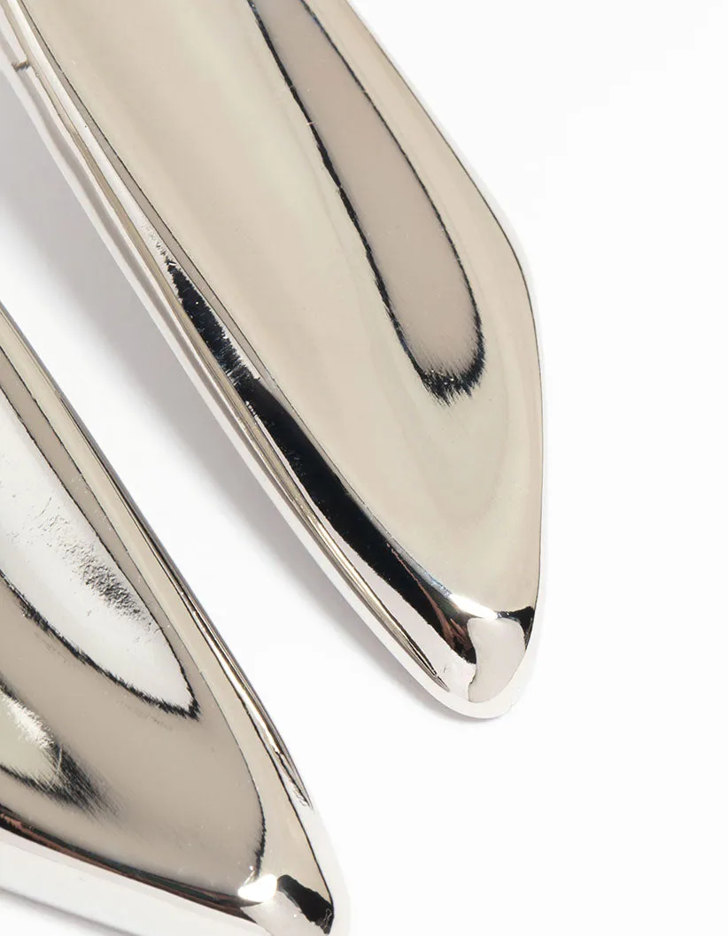 Silver Large Curved Drop Earrings sold by lovisa product image thumbnail 5