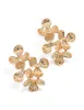 Gold Diamante Textured Flower Stud Earrings sold by lovisa