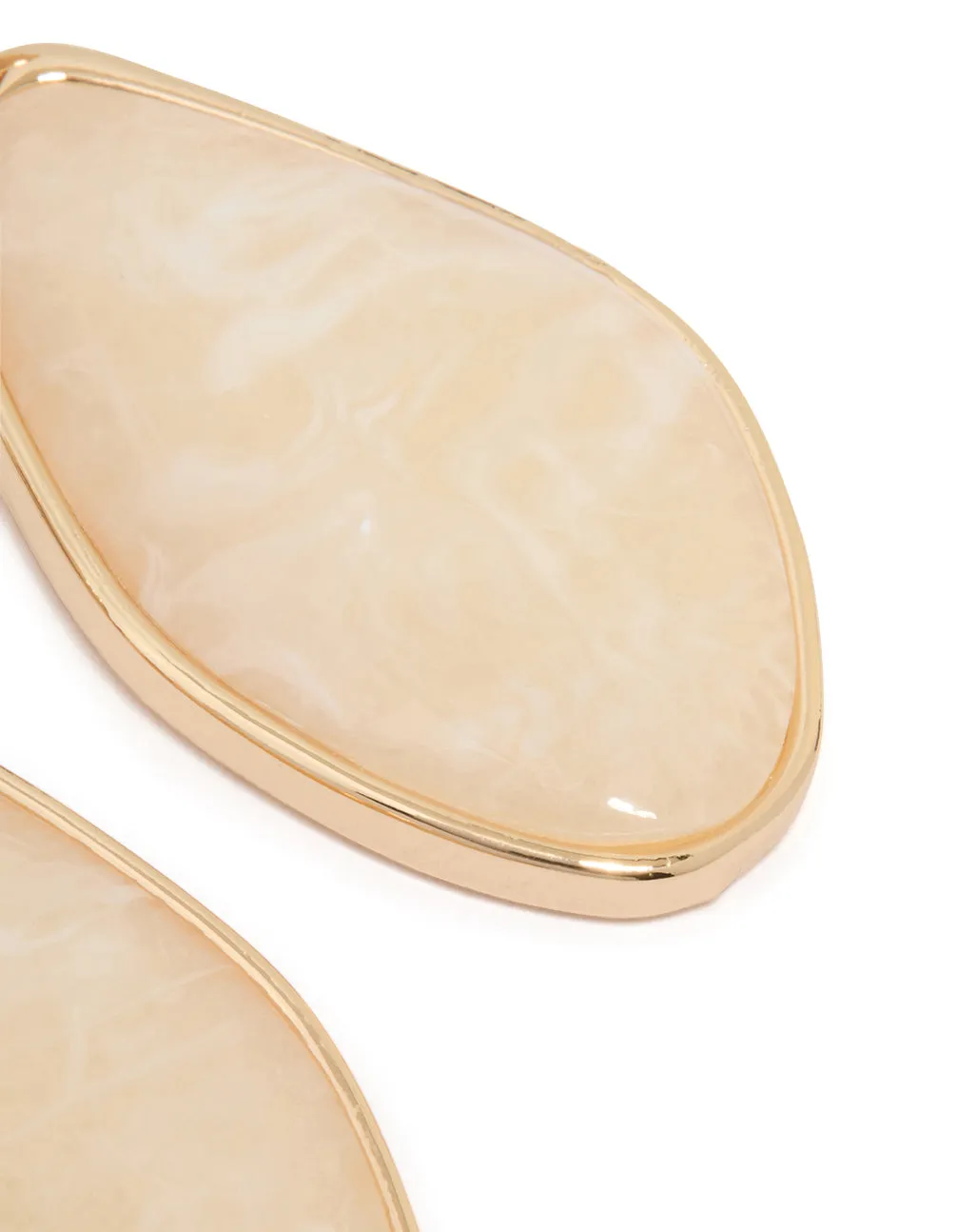 Gold Organic Stone Diamond-Shaped Drop Earrings sold by lovisa product image thumbnail 3