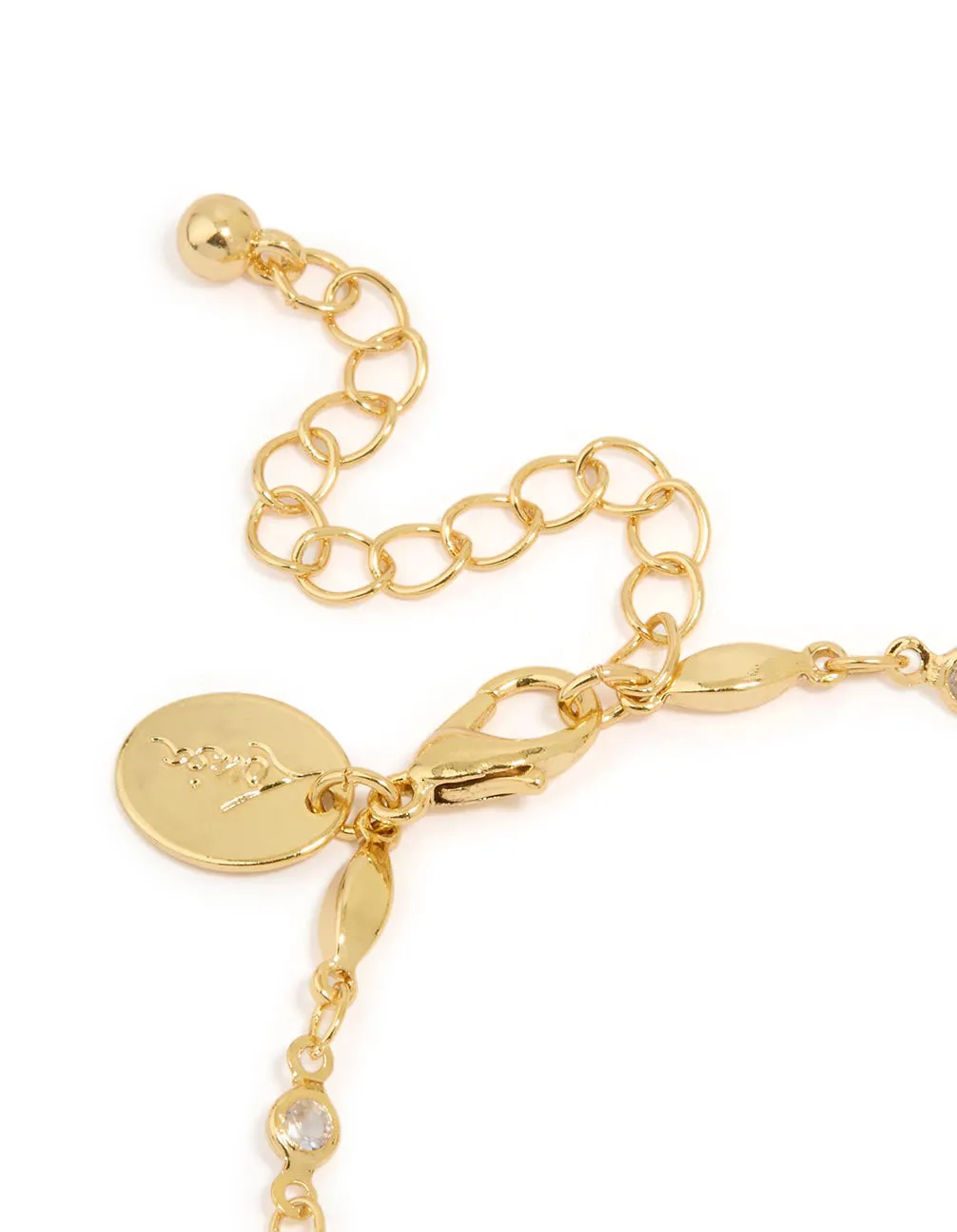Gold Plated Cubic Zirconia Link Chain Bracelet sold by lovisa product image thumbnail 3