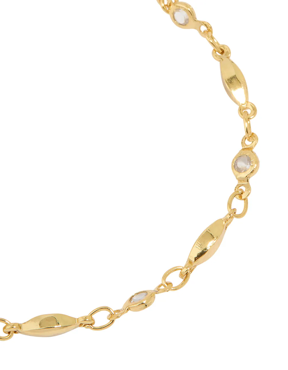Gold Plated Cubic Zirconia Link Chain Bracelet sold by lovisa product image thumbnail 2