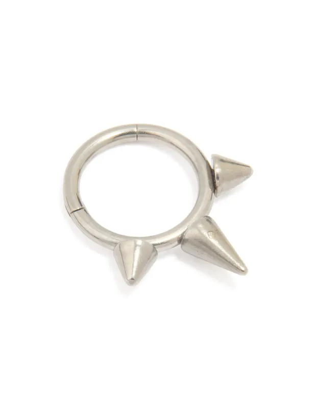 Titanium Pointed Punk Clicker Ring sold by lovisa