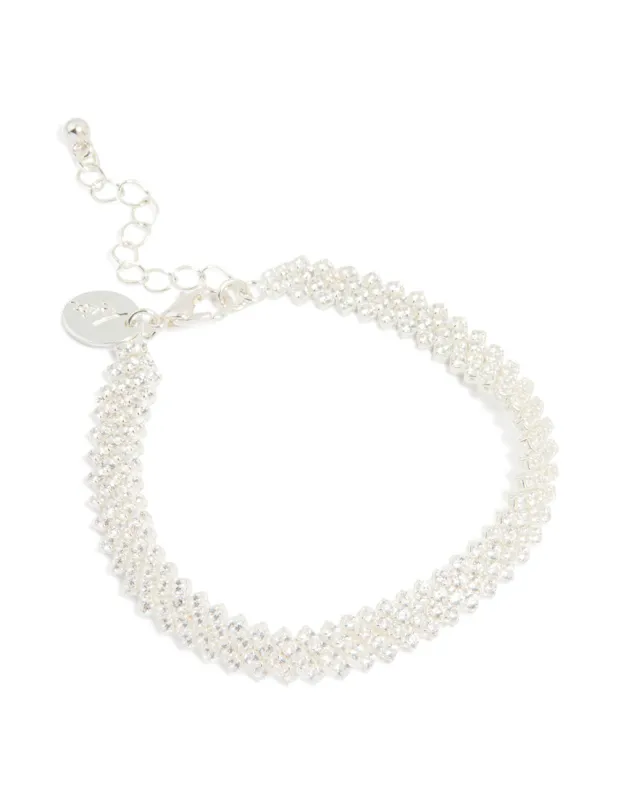Silver Cubic Zirconia Tennis Bracelet sold by lovisa